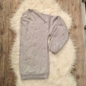 Studded pullover sweatshirt